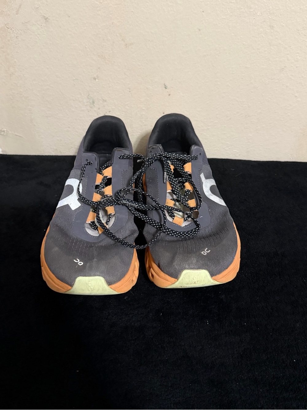 On Running Men’s Athletic Shoes in Dark Gray and Orange